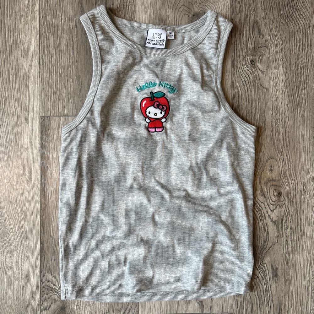 Aeropostale Gray Hello Kitty Tank Top